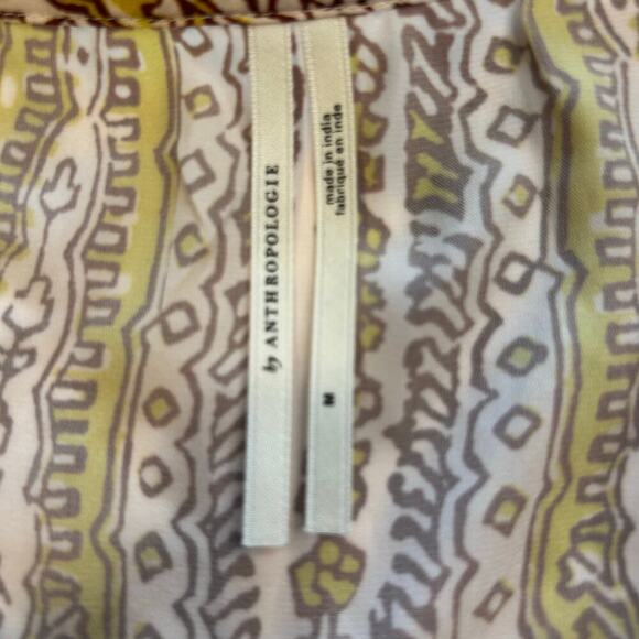 Anthropologie motif multicolor crop top swim suit cover up split sleeve size M - Picture 5 of 7